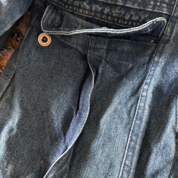 Rare Oversized Vintage Denim Bomber Jacket - Picture 8 of 10